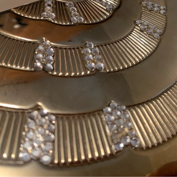 Saks Fifth Avenue Original Vintage Gold Rhinestone metallic Handbag Clutch Purse - Picture 3 of 11